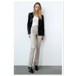 Grey suede Pants - Zara